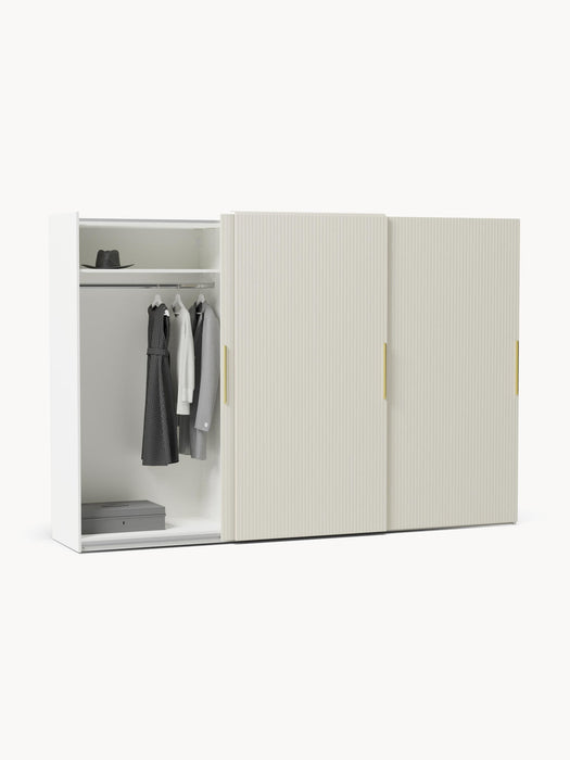 Simone Modular Sliding Door Wardrobe, 300 cm Wide, in various sizes