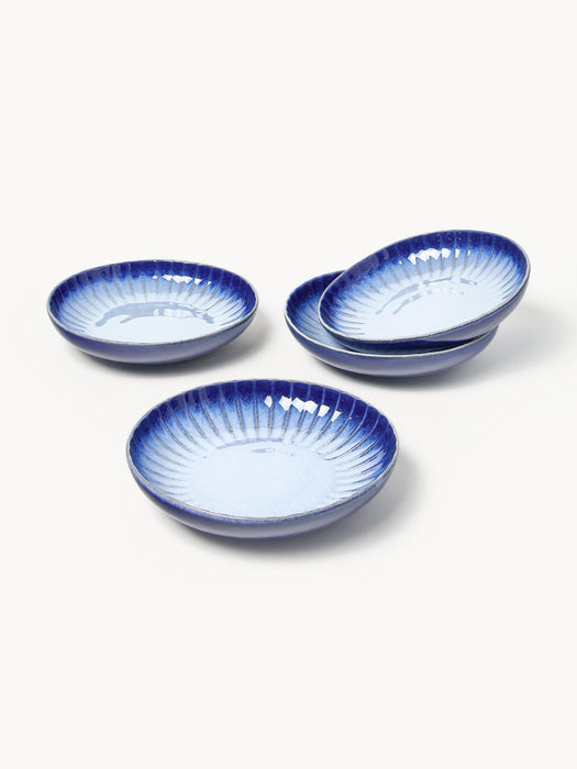 Vinci Handmade Soup Plates with Reactive Glaze, Set of 4