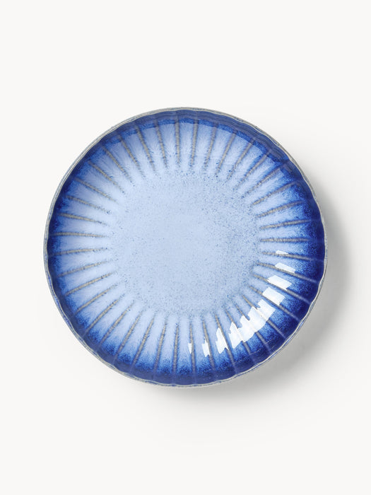 Handmade Vinci Soup Plates with Reactive Glaze Set of 4