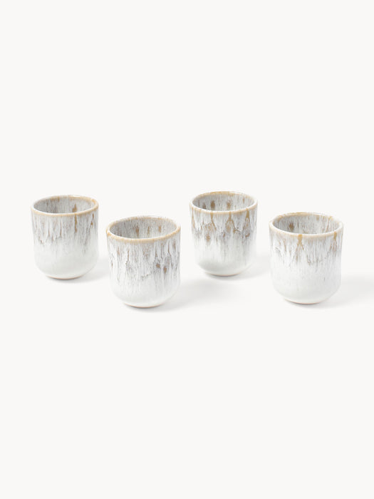 Handmade Espresso Cups Danza with Reactive Glaze Set of 4