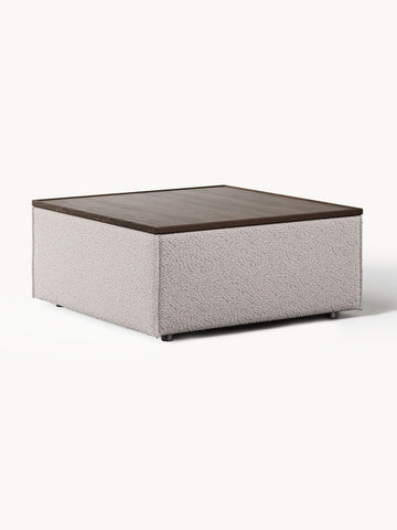 Lennon Bouclé Ottoman with Storage