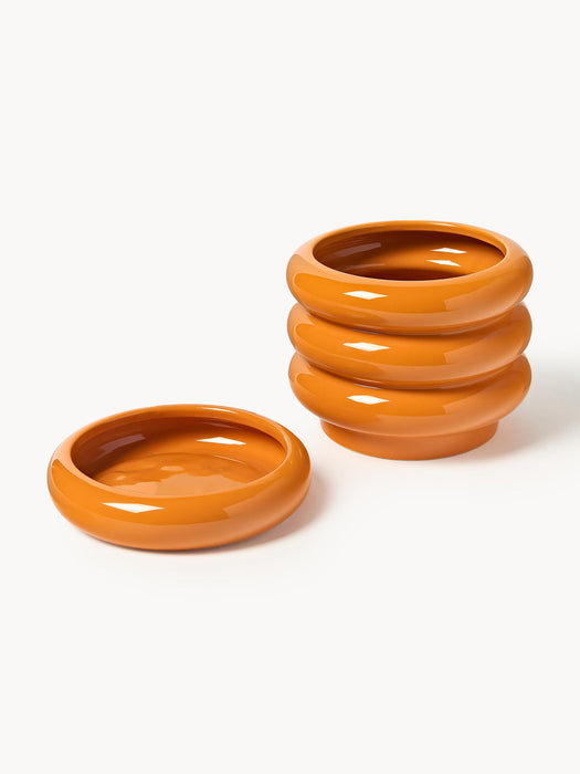 Rudi Plant Pot with Saucer, H 16 cm