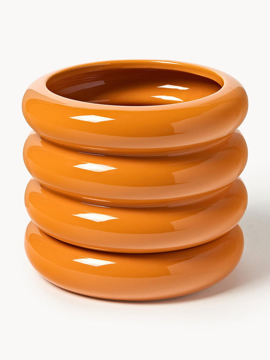 Rudi Plant Pot with Saucer, H 16 cm