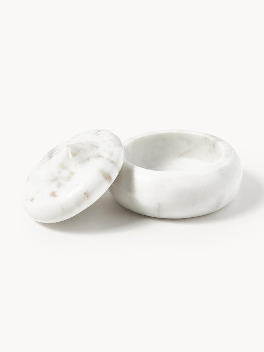 Marble Jewellery Box Meringue with Lid