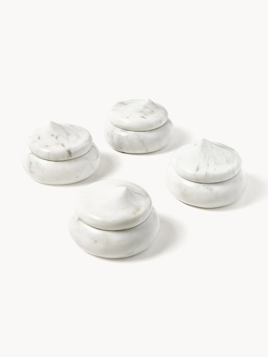 Marble Jewellery Box Meringue with Lid