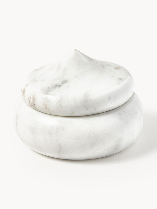 Marble Jewellery Box Meringue with Lid
