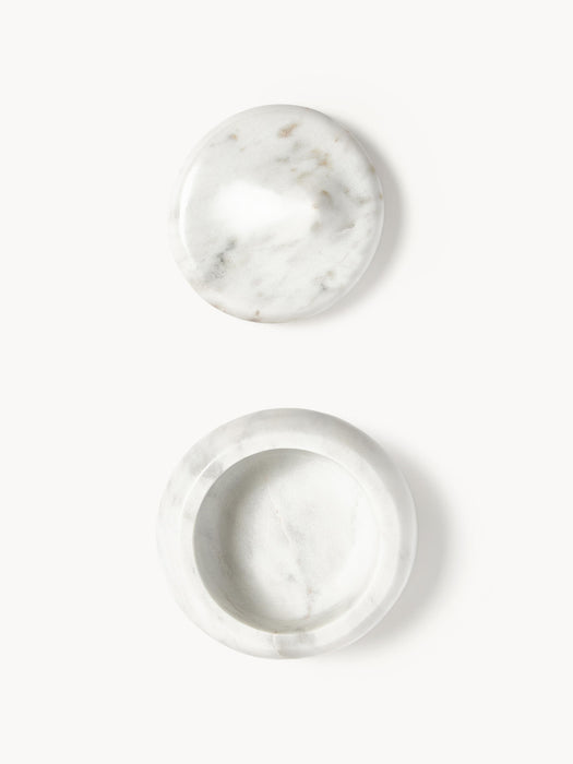 Marble Jewellery Box Meringue with Lid