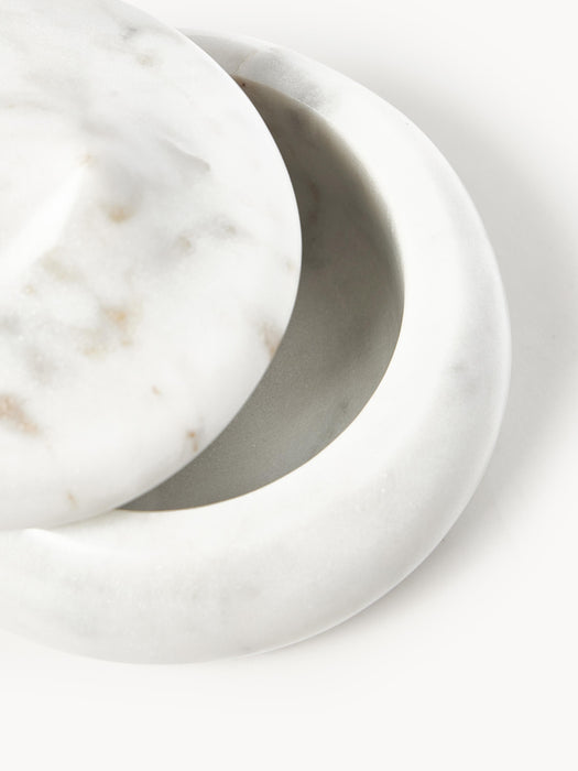 Marble Jewellery Box Meringue with Lid