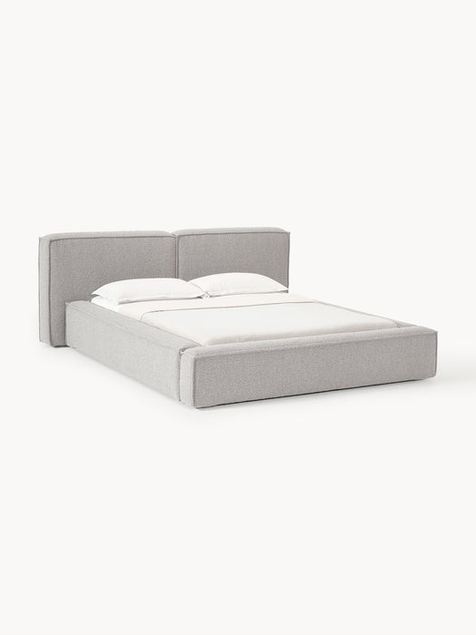 Upholstered Boucl Bed Lennon with Storage Space