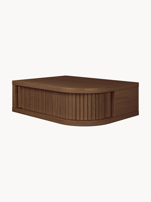 Wooden Wall-Mounted Bedside Table Farsta Tambour with Drawer