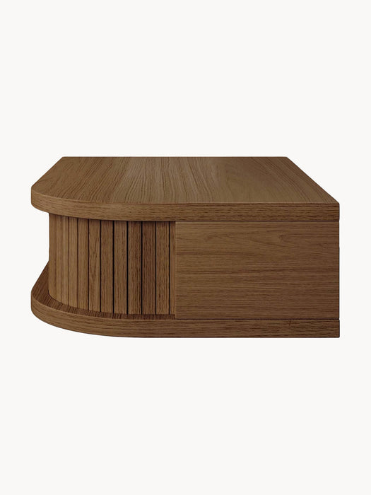 Wooden Wall-Mounted Bedside Table Farsta Tambour with Drawer