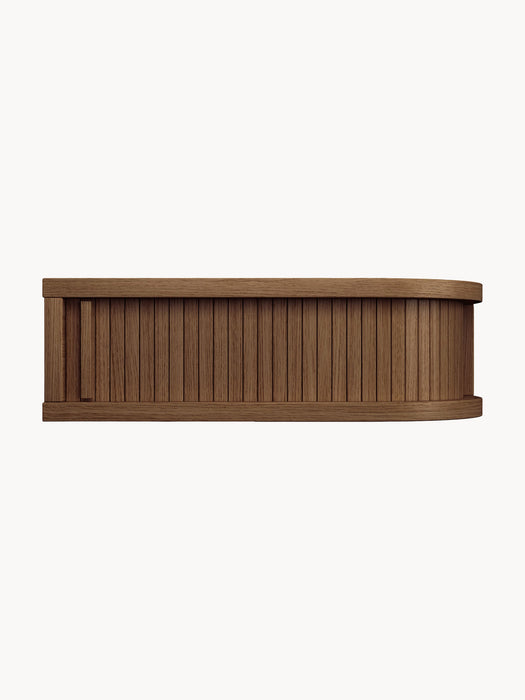 Wooden Wall-Mounted Bedside Table Farsta Tambour with Drawer