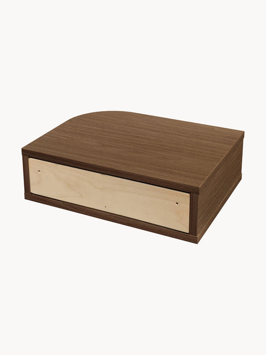 Wooden Wall-Mounted Bedside Table Farsta Tambour with Drawer