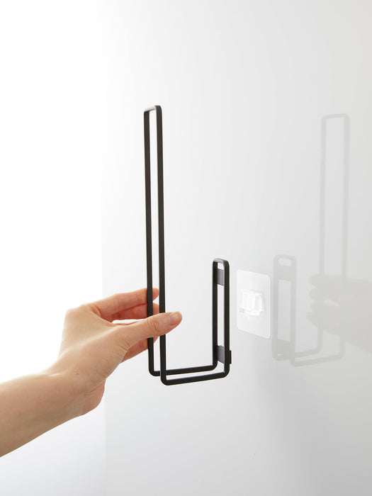 Wall-Mounted Toilet Roll Holder Tower with Adhesive Hooks