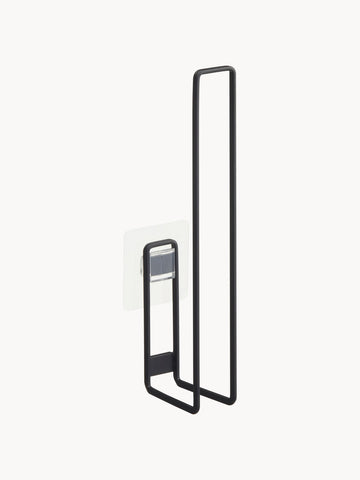 Wall-Mounted Toilet Roll Holder Tower with Adhesive Hooks