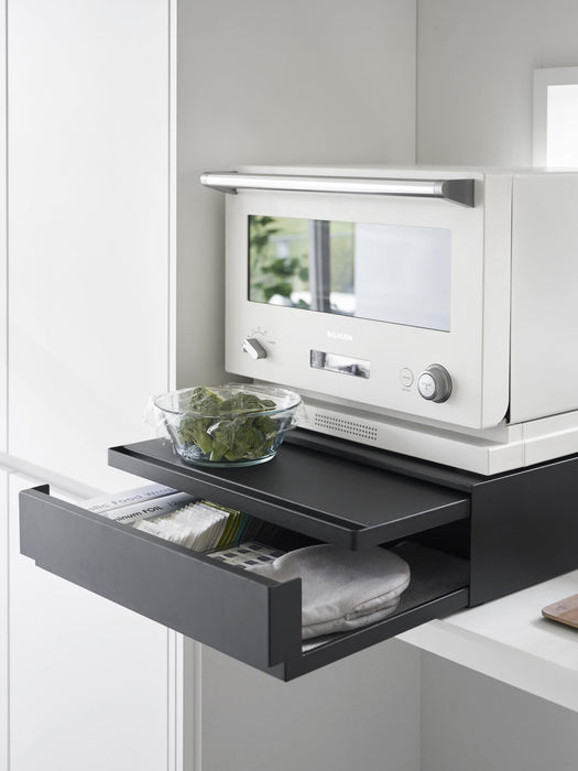 Extendable Kitchen Storage Shelf Tower with Tray