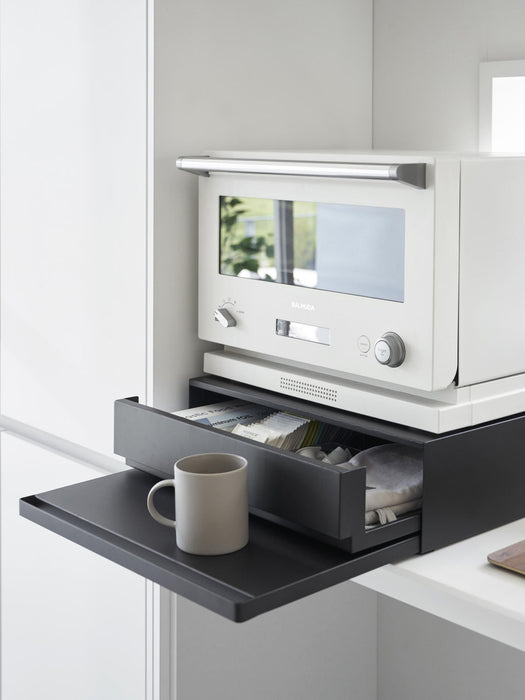 Extendable Kitchen Storage Shelf Tower with Tray