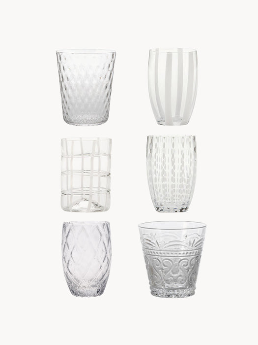 Handmade Tumblers Melting Pot Set of 6