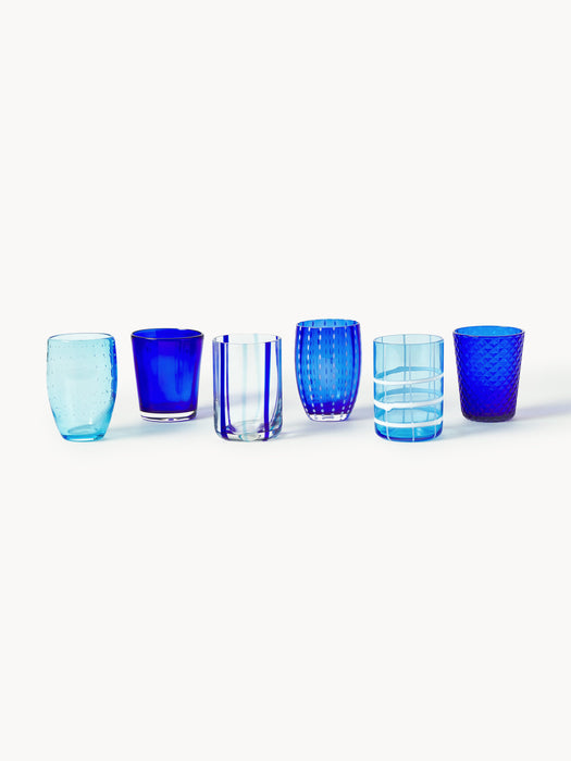 Handcrafted Tumblers Melting Pot Set of 6