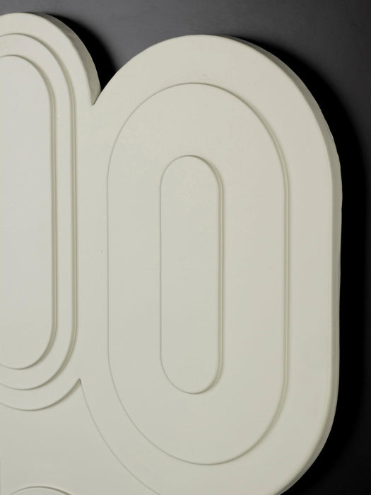 Framed Wall Object August with Embossed Pattern