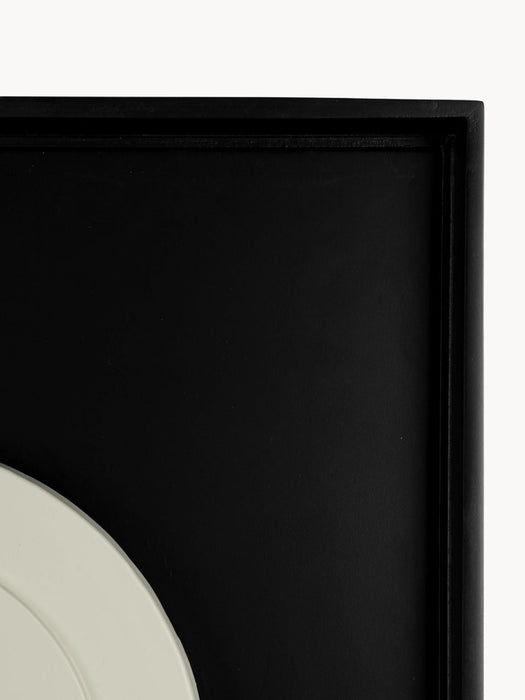 Framed Wall Object August with Embossed Pattern