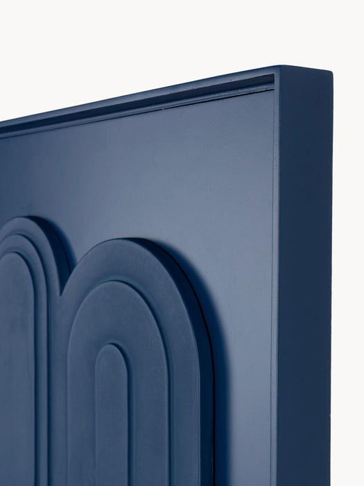 Framed Wall Object August with Embossed Pattern