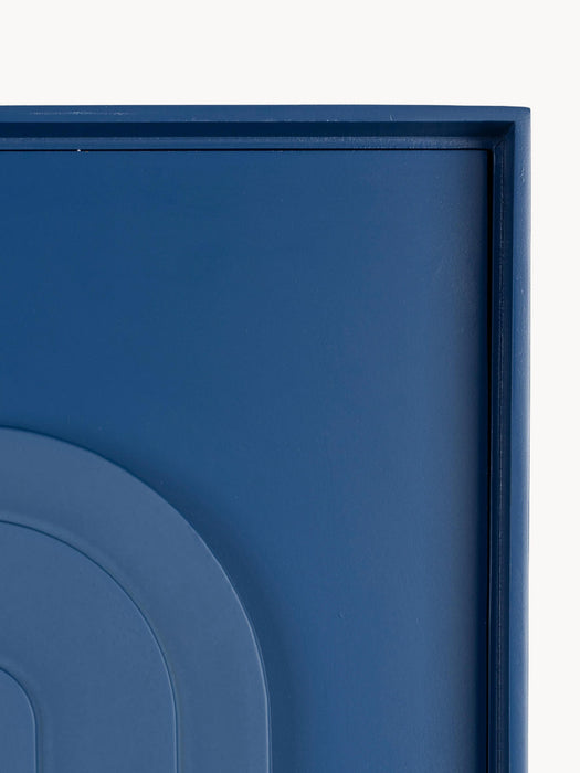 Framed Wall Object August with Embossed Pattern