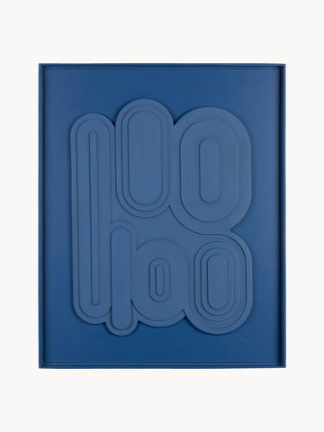 Framed Wall Object August with Embossed Pattern