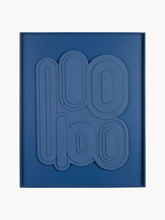 Framed Wall Object August with Embossed Pattern