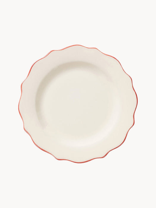 Hand-Painted Breakfast Plate Scalloped
