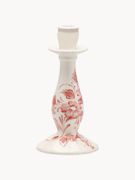 Hand-Painted Candle Holder Whimsical Rose