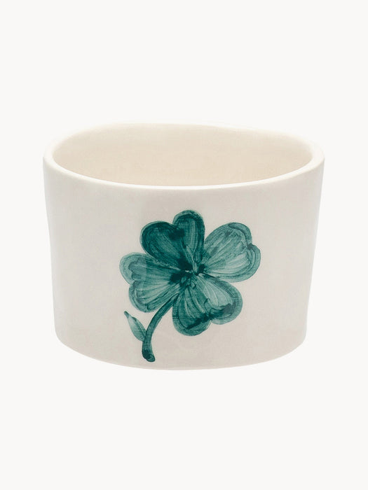 Hand-Painted Small Snack Bowl Shamrock