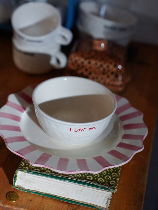 Hand-painted Breakfast Plate Scalloped