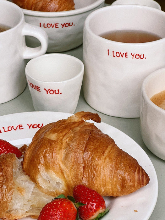 Breakfast Set I Love You, 1 Person, Set of 3