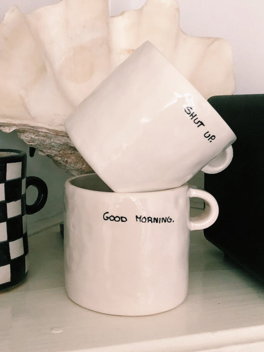Hand-Painted Mug Shut Up