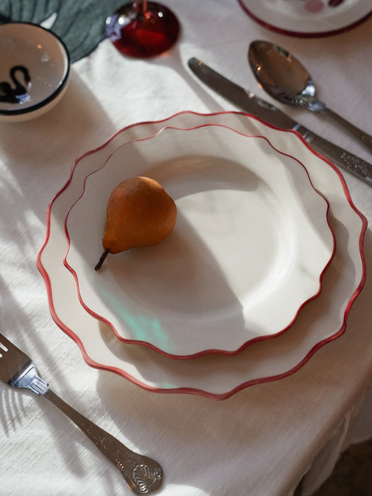 Hand-Painted Dinner Plate Scalloped