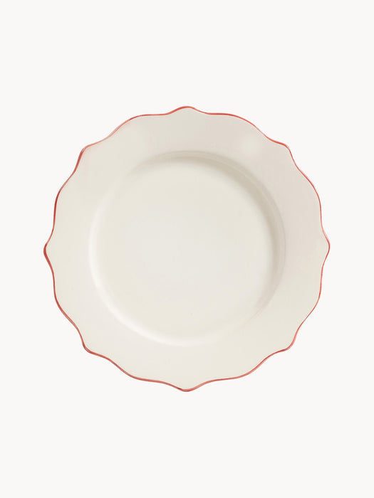 Hand-Painted Dinner Plate Scalloped