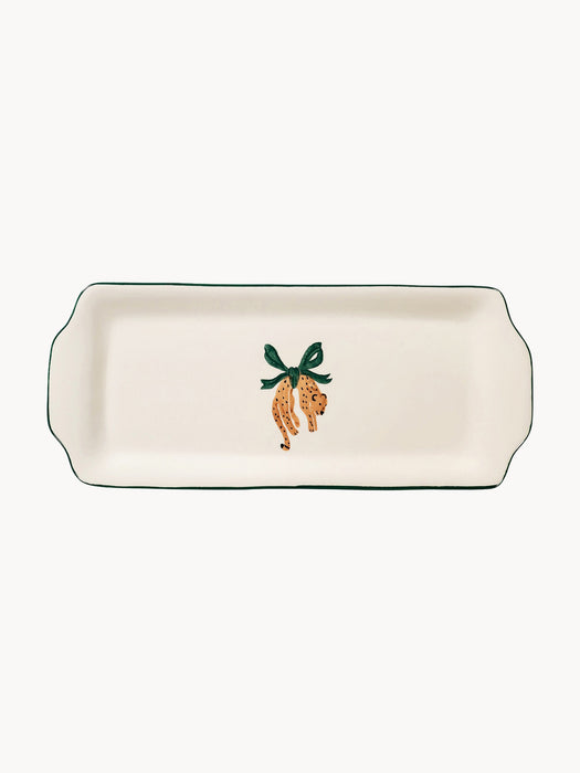 Hand-Painted Serving Platter Leopard