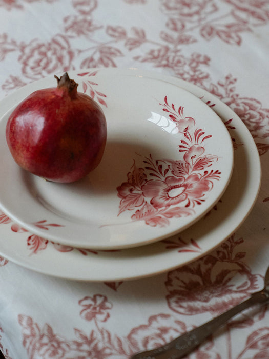 Hand-Painted Breakfast Plate Whimsical Rose