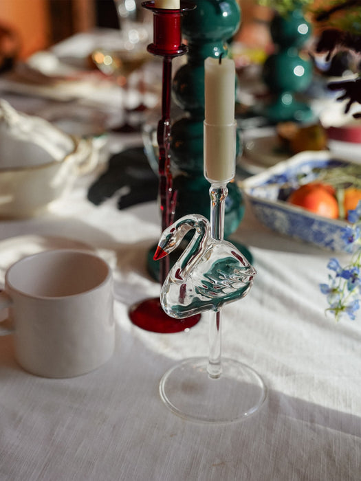 Candle Holder Swan Lake