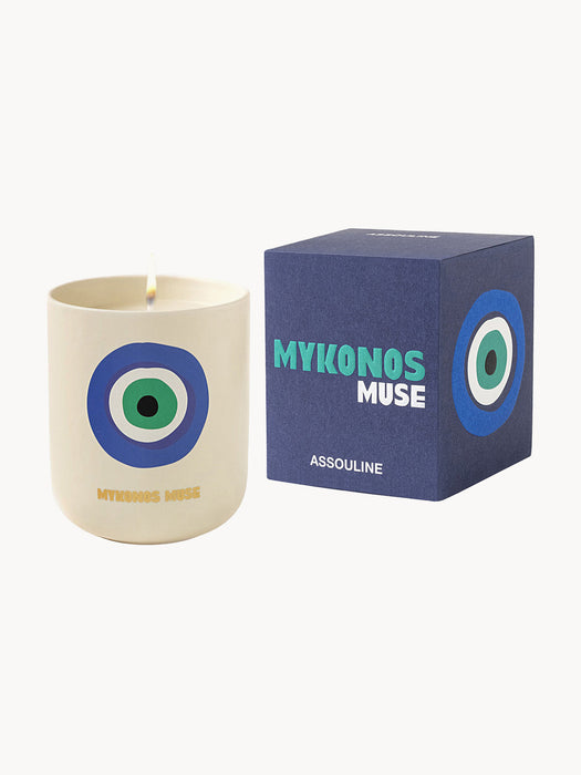 Assouline Scented Candle Mykonos Muse (Green Fig & Warm Tonka)