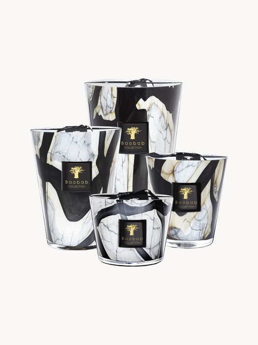 Scented Four-Wick Candle Stones Leather Rose & Plum