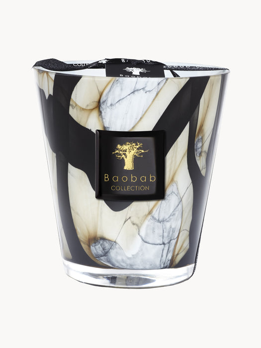 Scented Four-Wick Candle Stones Leather Rose & Plum
