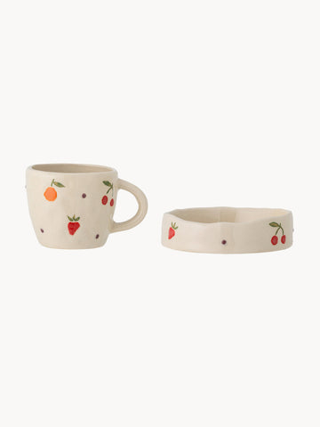 Kids Hand-Painted Tableware Set Tatiana, Set of 2