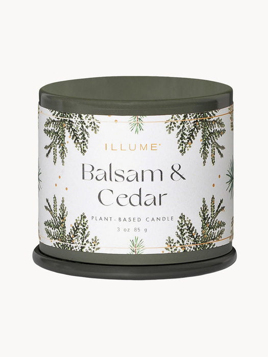 Scented Candle Vanity Tin Fir Needles Cinnamon & Oak Moss
