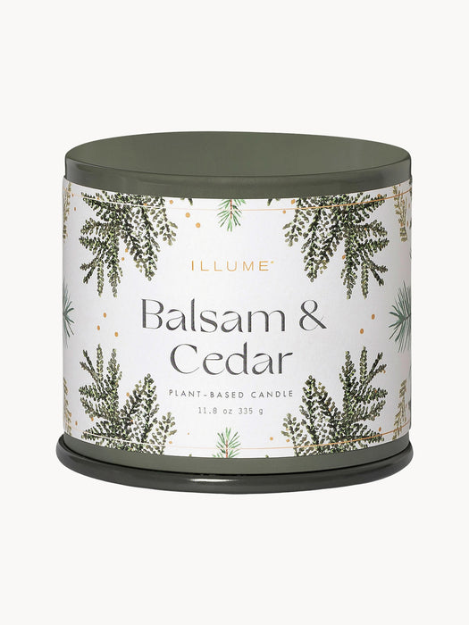 Scented Candle Vanity Tin Fir Needles Cinnamon & Oak Moss