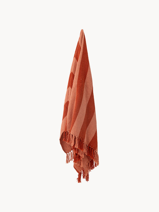 Striped Throw Frello with Fringes