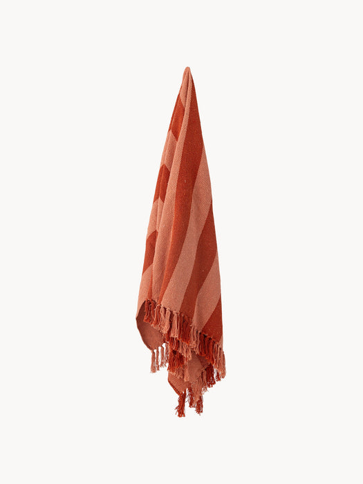 Striped Throw Frello with Fringes