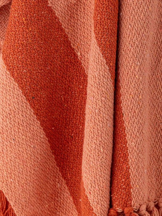 Striped Throw Frello with Fringes