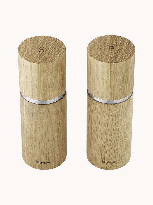 Pepe Oak Wood Salt and Pepper Mills, Set of 2